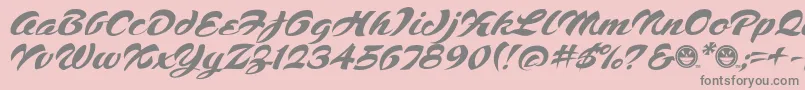 Script1VoodooScriptFreeware Font – Gray Fonts on Pink Background