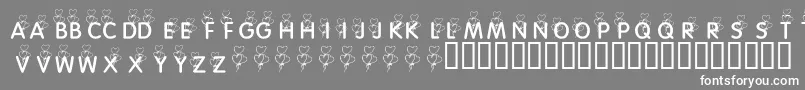 KrHeartBalloons Font – White Fonts on Gray Background