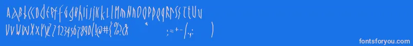 Spontanocondenso Font – Pink Fonts on Blue Background