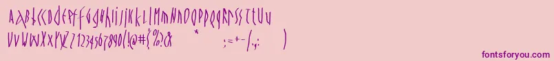 Spontanocondenso Font – Purple Fonts on Pink Background