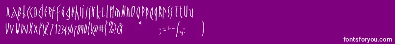 fuente Spontanocondenso – Fuentes Blancas Sobre Fondo Morado