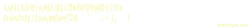 フォントSpontanocondenso – 黄色のフォント
