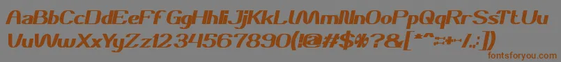 DanielBoldItalic Font – Brown Fonts on Gray Background