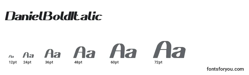 DanielBoldItalic Font Sizes