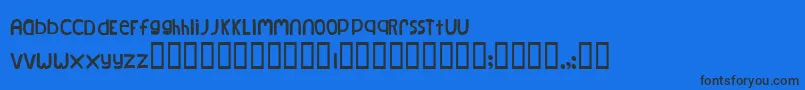 フォントNaturalLog – 黒い文字の青い背景