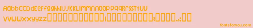 NaturalLog-Schriftart – Orangefarbene Schriften auf rosa Hintergrund