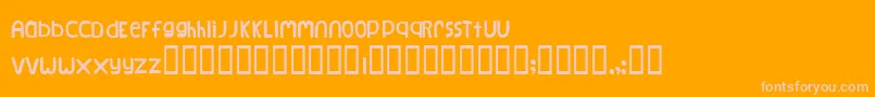 NaturalLog Font – Pink Fonts on Orange Background