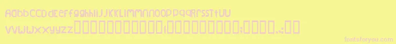 NaturalLog Font – Pink Fonts on Yellow Background