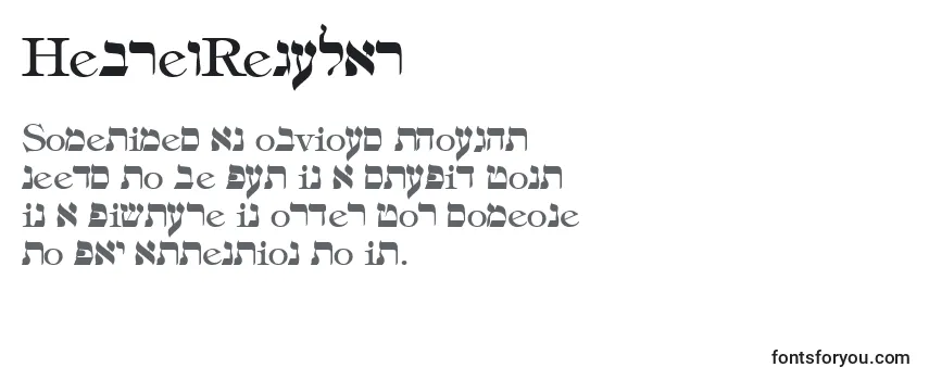 Czcionka HebrewRegular