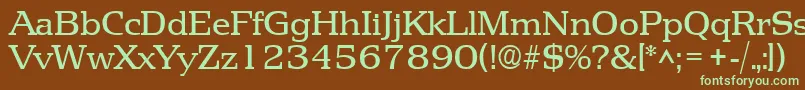 PenthouseRegular Font – Green Fonts on Brown Background