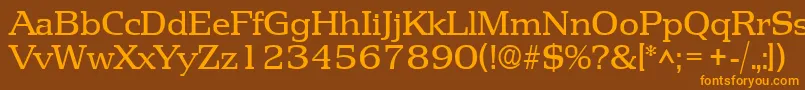 PenthouseRegular Font – Orange Fonts on Brown Background