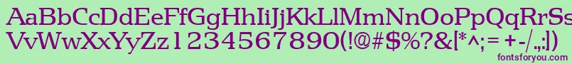 PenthouseRegular Font – Purple Fonts on Green Background