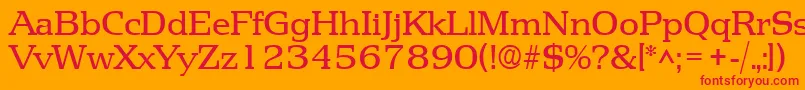 PenthouseRegular Font – Red Fonts on Orange Background