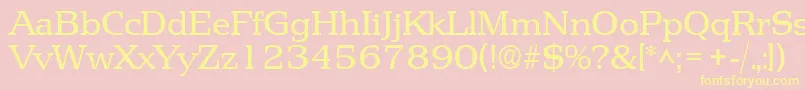 PenthouseRegular Font – Yellow Fonts on Pink Background