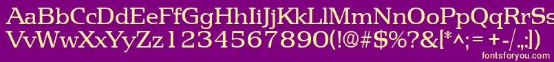 PenthouseRegular Font – Yellow Fonts on Purple Background