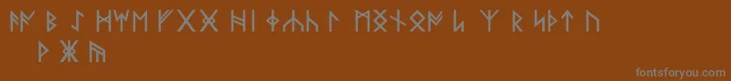 フォントNorseCodeRegular – 茶色の背景に灰色の文字