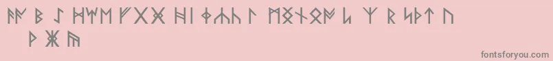 NorseCodeRegular Font – Gray Fonts on Pink Background