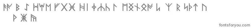 フォントNorseCodeRegular – 白い背景に灰色の文字