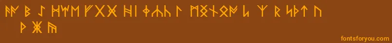 NorseCodeRegular Font – Orange Fonts on Brown Background