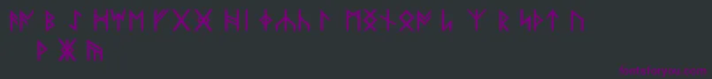 Шрифт NorseCodeRegular – фиолетовые шрифты на чёрном фоне
