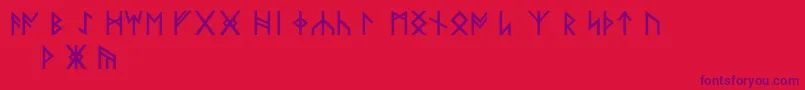 NorseCodeRegular Font – Purple Fonts on Red Background