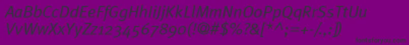 MetaplusnormalItalic Font – Black Fonts on Purple Background