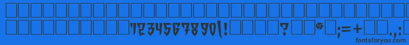 OrdensVkNormal Font – Black Fonts on Blue Background