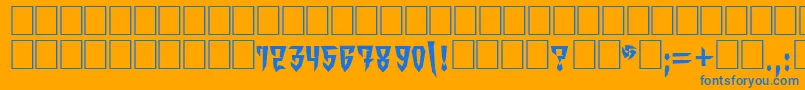 フォントOrdensVkNormal – オレンジの背景に青い文字