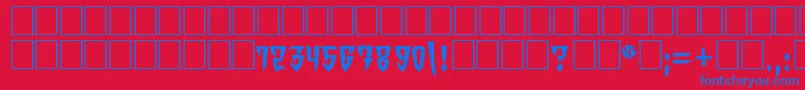 OrdensVkNormal Font – Blue Fonts on Red Background