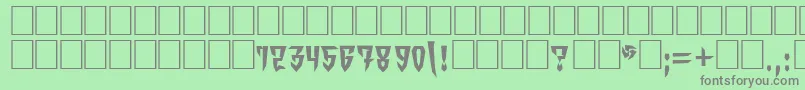 OrdensVkNormal Font – Gray Fonts on Green Background