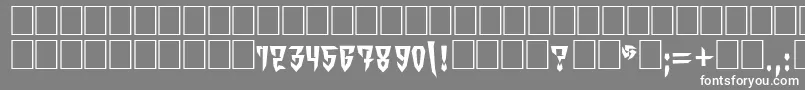 フォントOrdensVkNormal – 灰色の背景に白い文字