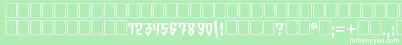 OrdensVkNormal Font – White Fonts on Green Background