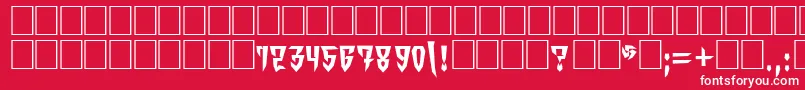 OrdensVkNormal Font – White Fonts on Red Background