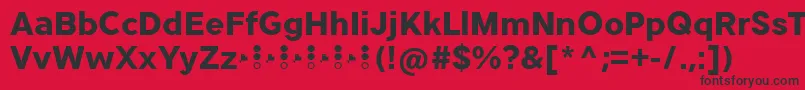 TripletaExtrabold Font – Black Fonts on Red Background