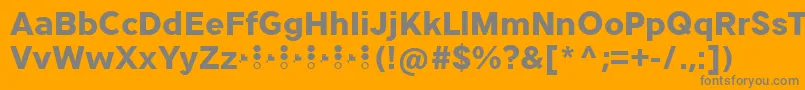 TripletaExtrabold Font – Gray Fonts on Orange Background