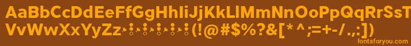 fuente TripletaExtrabold – Fuentes Naranjas Sobre Fondo Marrón