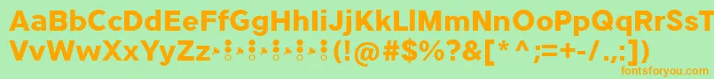 TripletaExtrabold Font – Orange Fonts on Green Background