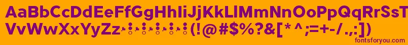 TripletaExtrabold Font – Purple Fonts on Orange Background