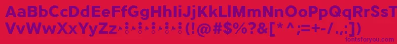 TripletaExtrabold Font – Purple Fonts on Red Background