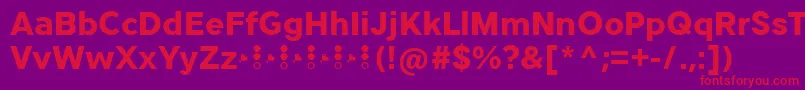 TripletaExtrabold Font – Red Fonts on Purple Background