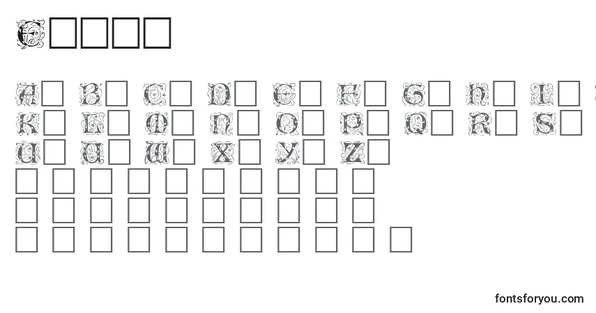 Czcionka Eicbl – alfabet, cyfry, specjalne znaki