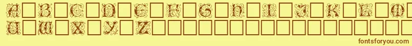 Fonte Eicbl – fontes marrons em um fundo amarelo