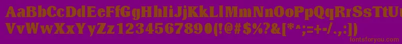 Police DresselBlackRegular – polices brunes sur fond violet