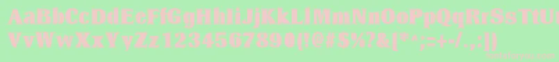 DresselBlackRegular Font – Pink Fonts on Green Background