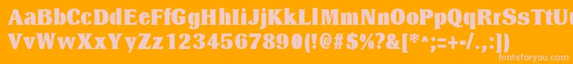 DresselBlackRegular Font – Pink Fonts on Orange Background