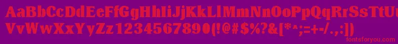 Шрифт DresselBlackRegular – красные шрифты на фиолетовом фоне