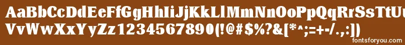 Шрифт DresselBlackRegular – белые шрифты на коричневом фоне