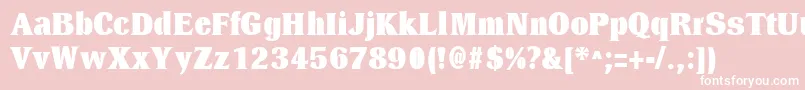 DresselBlackRegular Font – White Fonts on Pink Background