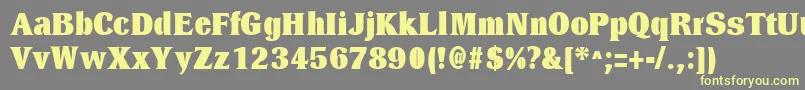 DresselBlackRegular Font – Yellow Fonts on Gray Background