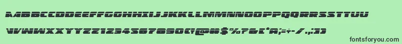 フォントPolicecruiserlasital – 緑の背景に黒い文字